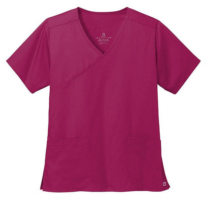WonderWink Scrubs XXS / Wine WonderWink - Women's WorkFlex™ Mock Wrap Top