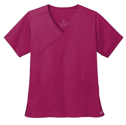 WonderWink Scrubs XXS / Wine WonderWink - Women's WorkFlex™ Mock Wrap Top