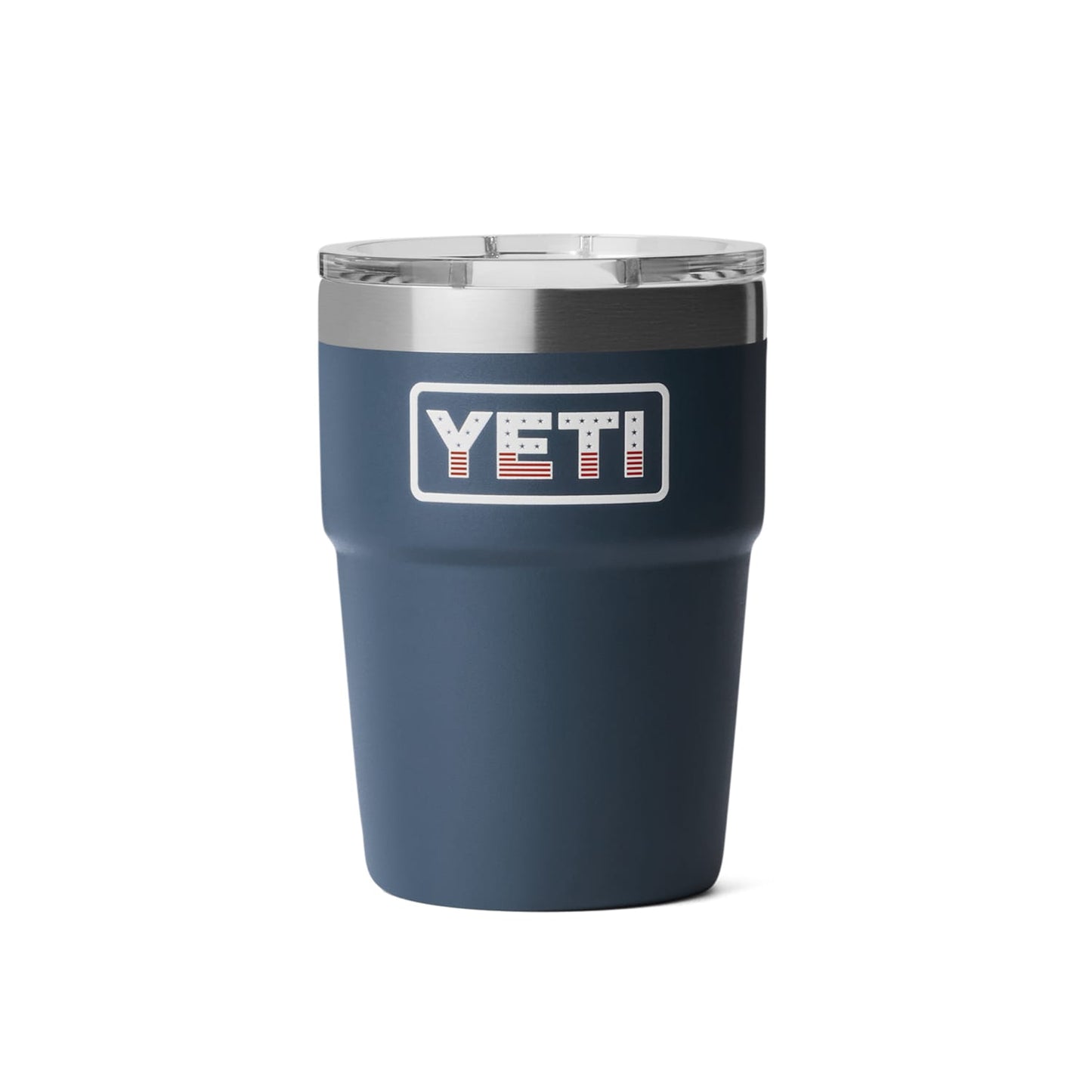 YETI 16oz / Navy-Badge YETI - Red, White & Blue Rambler 16oz Stackable Cup w/ Magslider Lid