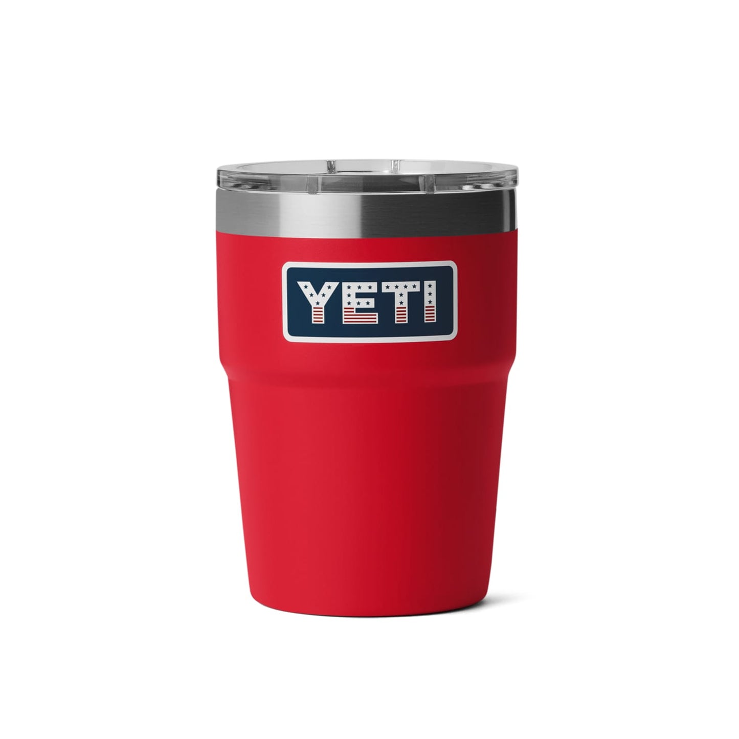 YETI 16oz / Red-Badge YETI - Red, White & Blue Rambler 16oz Stackable Cup w/ Magslider Lid