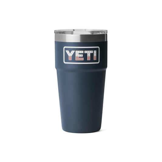 YETI 20oz / Navy-Badge YETI - Red, White & Blue Rambler 20oz Stackable Cup w/ Magslider Lid