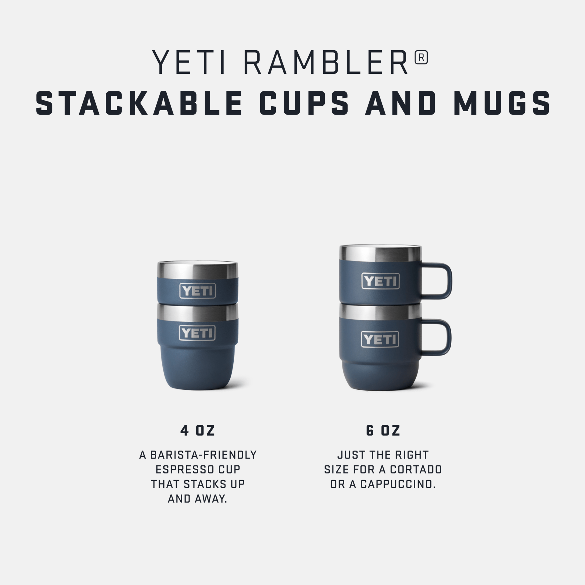 YETI - Rambler 4oz Stackable Cups Set – Threadfellows YETI - Rambler 4oz Stackable Cups Set – Threadfellows