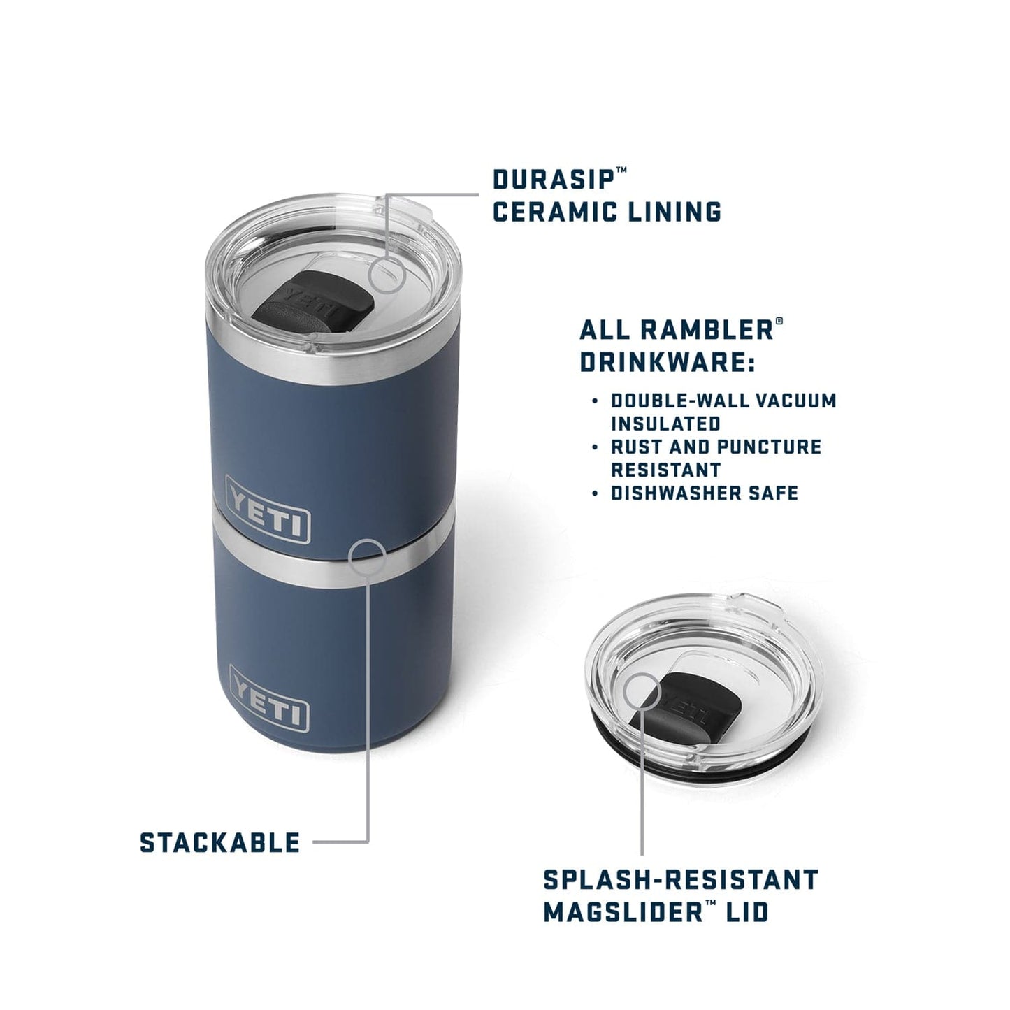 YETI Drinkware YETI - Rambler 10oz Stackable Lowball w/ DuraSip™ Ceramic Lining