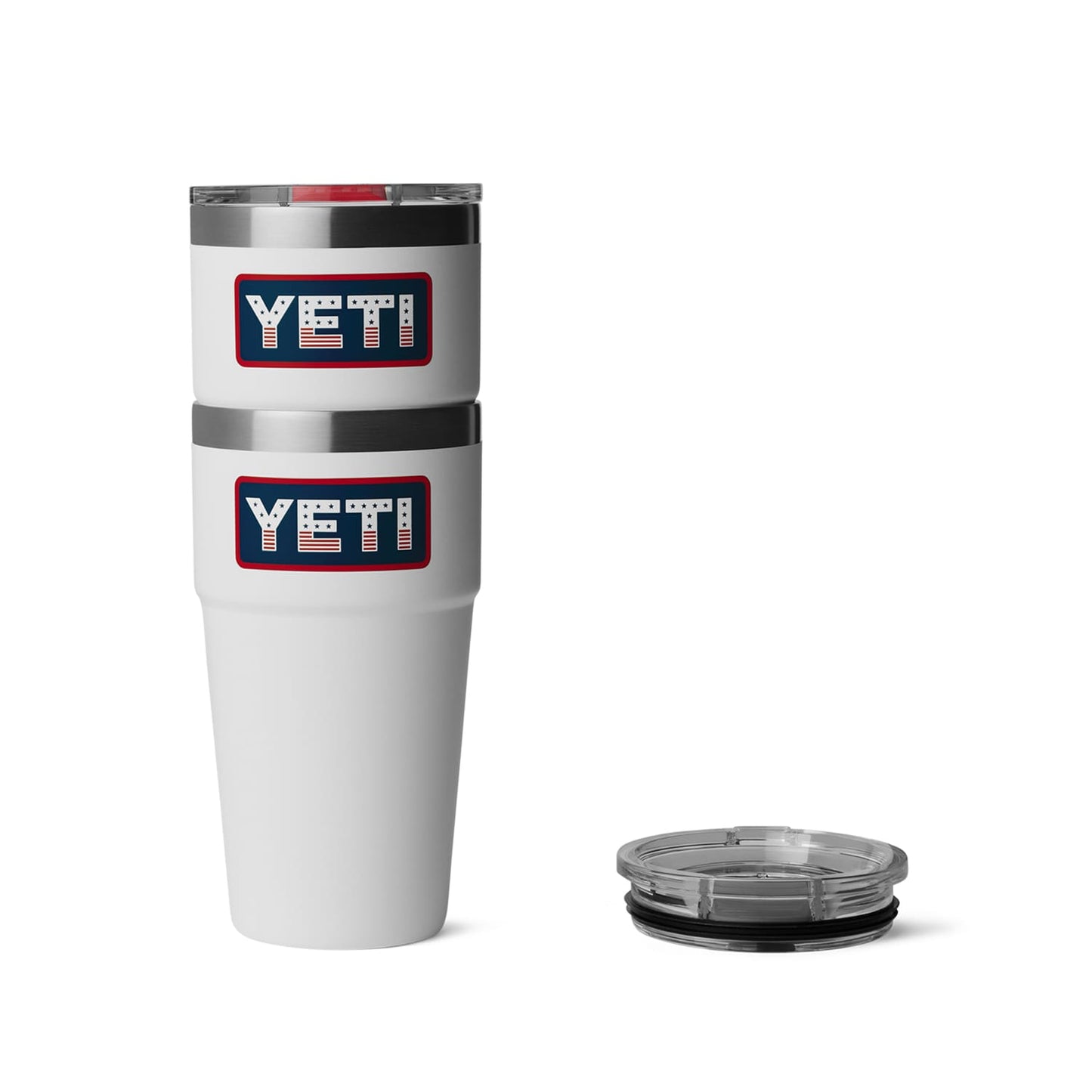 YETI YETI - Red, White & Blue Rambler 20oz Stackable Cup w/ Magslider Lid