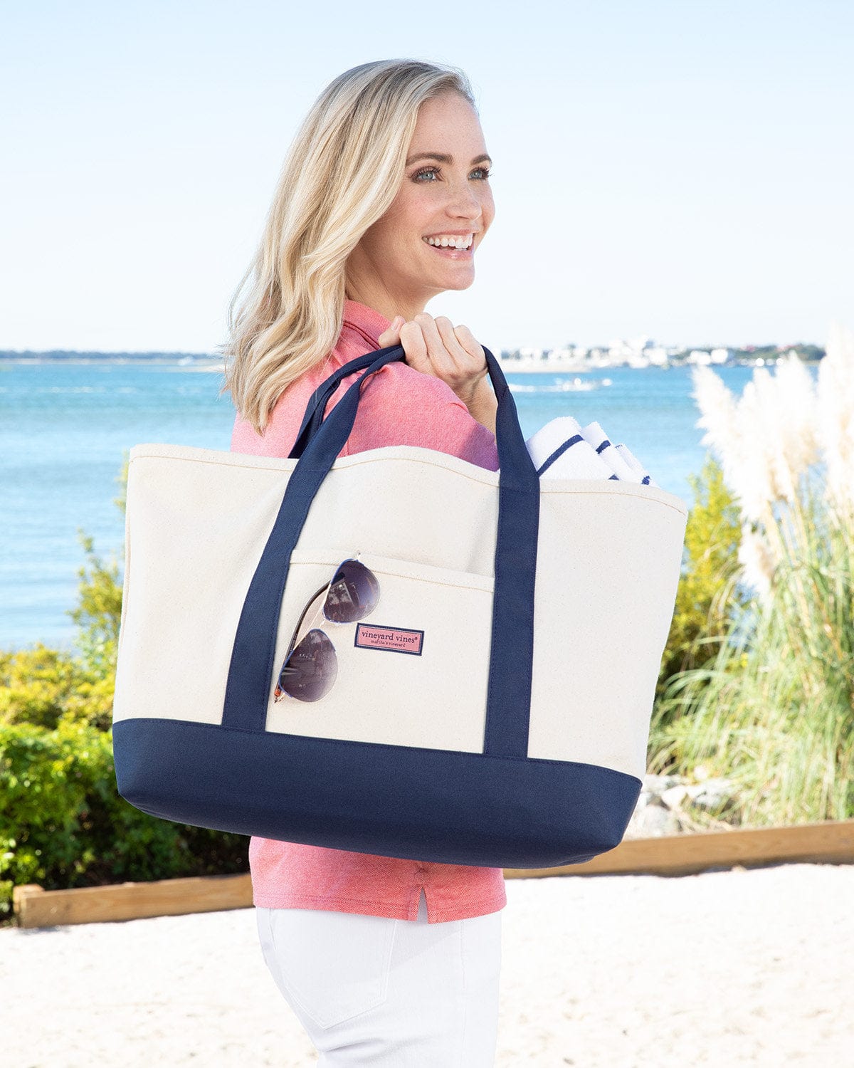 Miami Dolphins Vineyard Vines Women's Leather Handle Tote