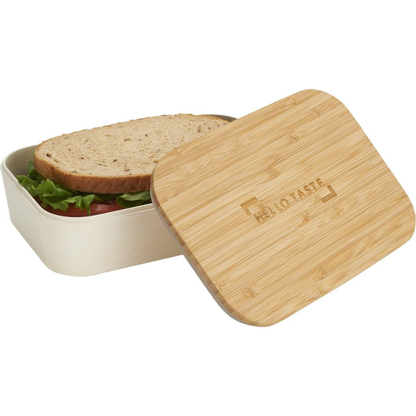60 piece minimum Accessories Lunch Box with Bamboo Fiber Cutting Board Lid