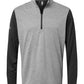 adidas Activewear S / Black Melange/Black adidas - Men's Heather Block Print Quarter-Zip Pullover