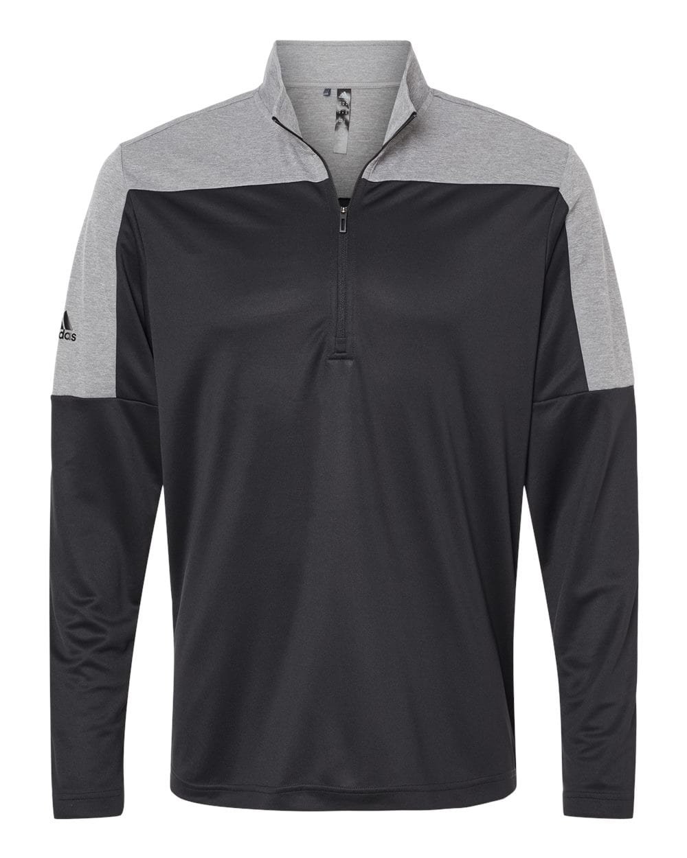 adidas Layering S / Black/Grey Three Melange adidas - Men's Lightweight Quarter-Zip Pullover