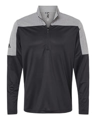 adidas Layering S / Black/Grey Three Melange adidas - Men's Lightweight Quarter-Zip Pullover