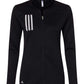 adidas Layering S / Black/Grey Two adidas - Women's 3-Stripes Double Knit Full-Zip Jacket