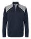 adidas Layering S / Collegiate Navy/Grey Three adidas - Men's Textured Mixed Media Quarter-Zip Pullover