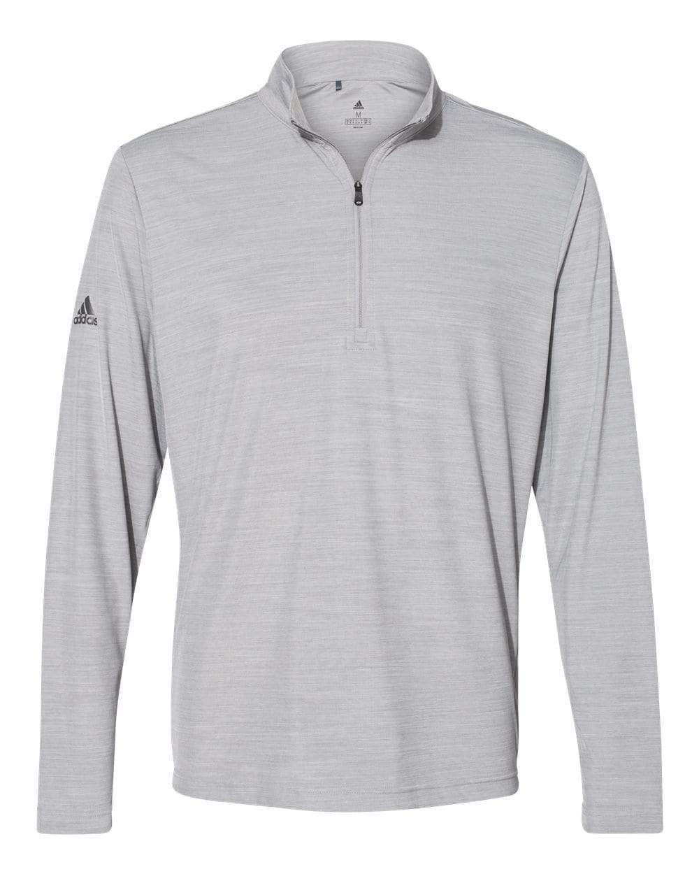 adidas Layering S / Grey Adidas - Men's Lightweight Mélange Quarter-Zip Pullover