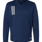 adidas Layering S / Team Navy Blue/Grey Two adidas - Men's 3-Stripes Double Knit Quarter-Zip Pullover