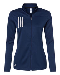 adidas Layering S / Team Navy Blue/Grey Two adidas - Women's 3-Stripes Double Knit Full-Zip Jacket