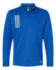 adidas Layering S / Team Royal/Grey Two adidas - Men's 3-Stripes Double Knit Quarter-Zip Pullover