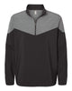 adidas Outerwear S / Black/Black Heather adidas - Men's Heather Chevron Quarter-Zip Wind Pullover
