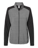 adidas Outerwear XS / Black/Black Heather adidas - Women's Heather Block Full-Zip Wind Jacket