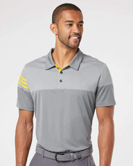 adidas Polos adidas - Men's Heathered 3-Stripes Colorblock Sport Shirt