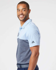 Adidas Polos adidas - Men's Heathered 3-Stripes Polo