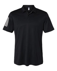 Adidas Polos S / Black/White adidas - Men's Floating 3-Stripes Polo