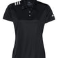 adidas Polos S / Black/White adidas - Women's 3-Stripes Vertical Shoulder Sport Shirt