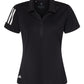 adidas Polos S / Black/White adidas - Women's Floating 3-Stripes Polo