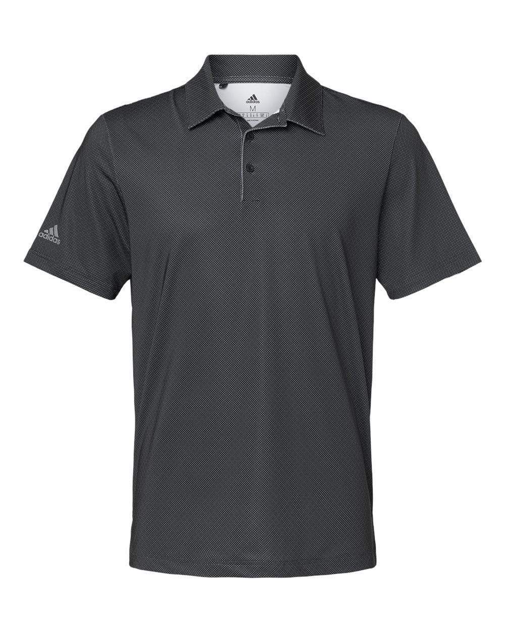 Adidas Polos S / Black/White/Grey Three adidas - Men's Diamond Dot Print Sport Shirt