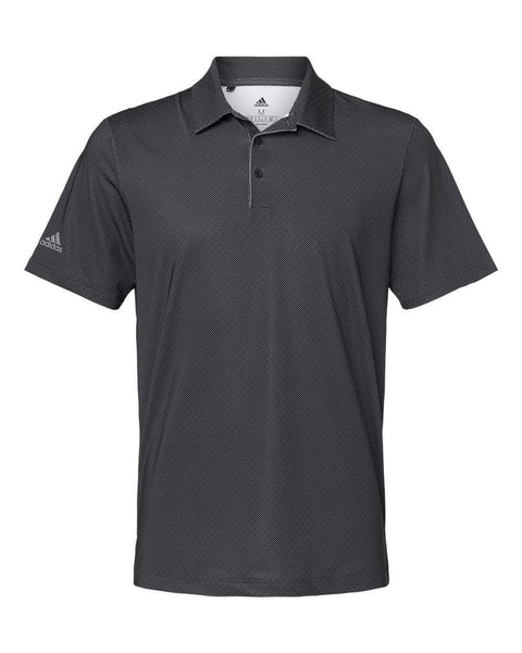 Adidas Polos S / Black/White/Grey Three adidas - Men's Diamond Dot Print Sport Shirt