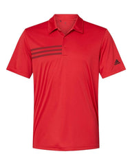 Adidas Polos S / Collegiate Red/Black adidas - Men's 3-Stripes Chest Sport Shirt