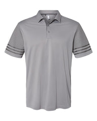 Adidas Polos S / Grey Three/Grey Five adidas - Men's Striped Sleeve Polo