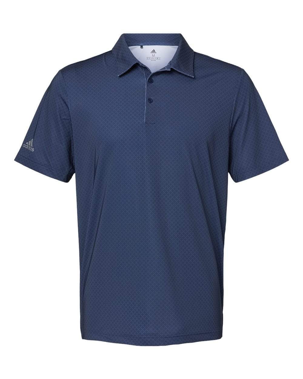 Adidas Polos S / Navy Blue/White/Grey Three adidas - Men's Diamond Dot Print Sport Shirt