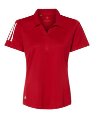 adidas Polos S / Team Power Red/White adidas - Women's Floating 3-Stripes Polo