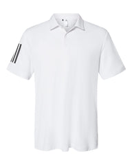 Adidas Polos S / White/Black adidas - Men's Floating 3-Stripes Polo