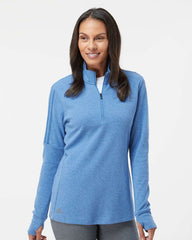 adidas Sweaters adidas - Women's Shoulder Stripe Quarter-Zip Pullover Sweater