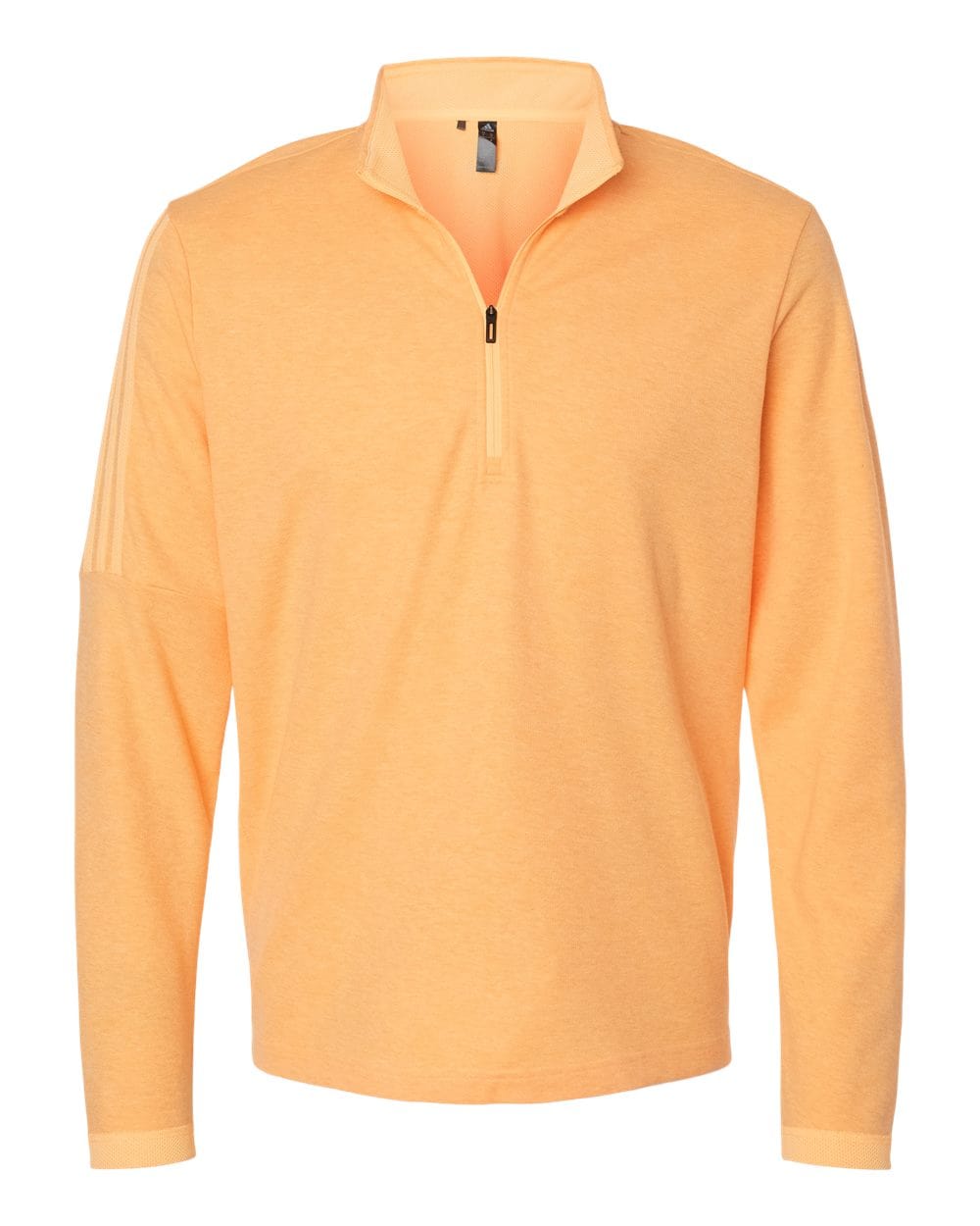 adidas Sweaters S / Acid Orange Melange adidas - Men's Shoulder Stripe Quarter-Zip Pullover