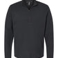 adidas Sweaters S / Black Melange adidas - Men's Shoulder Stripe Quarter-Zip Pullover