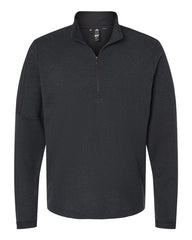 adidas Sweaters S / Black Melange adidas - Men's Shoulder Stripe Quarter-Zip Pullover
