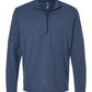 adidas Sweaters S / Collegiate Navy Melange adidas - Men's Shoulder Stripe Quarter-Zip Pullover