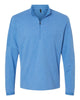 adidas Sweaters S / Focus Blue Melange adidas - Men's Shoulder Stripe Quarter-Zip Pullover