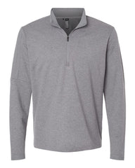 adidas Sweaters S / Grey Three Melange adidas - Men's Shoulder Stripe Quarter-Zip Pullover