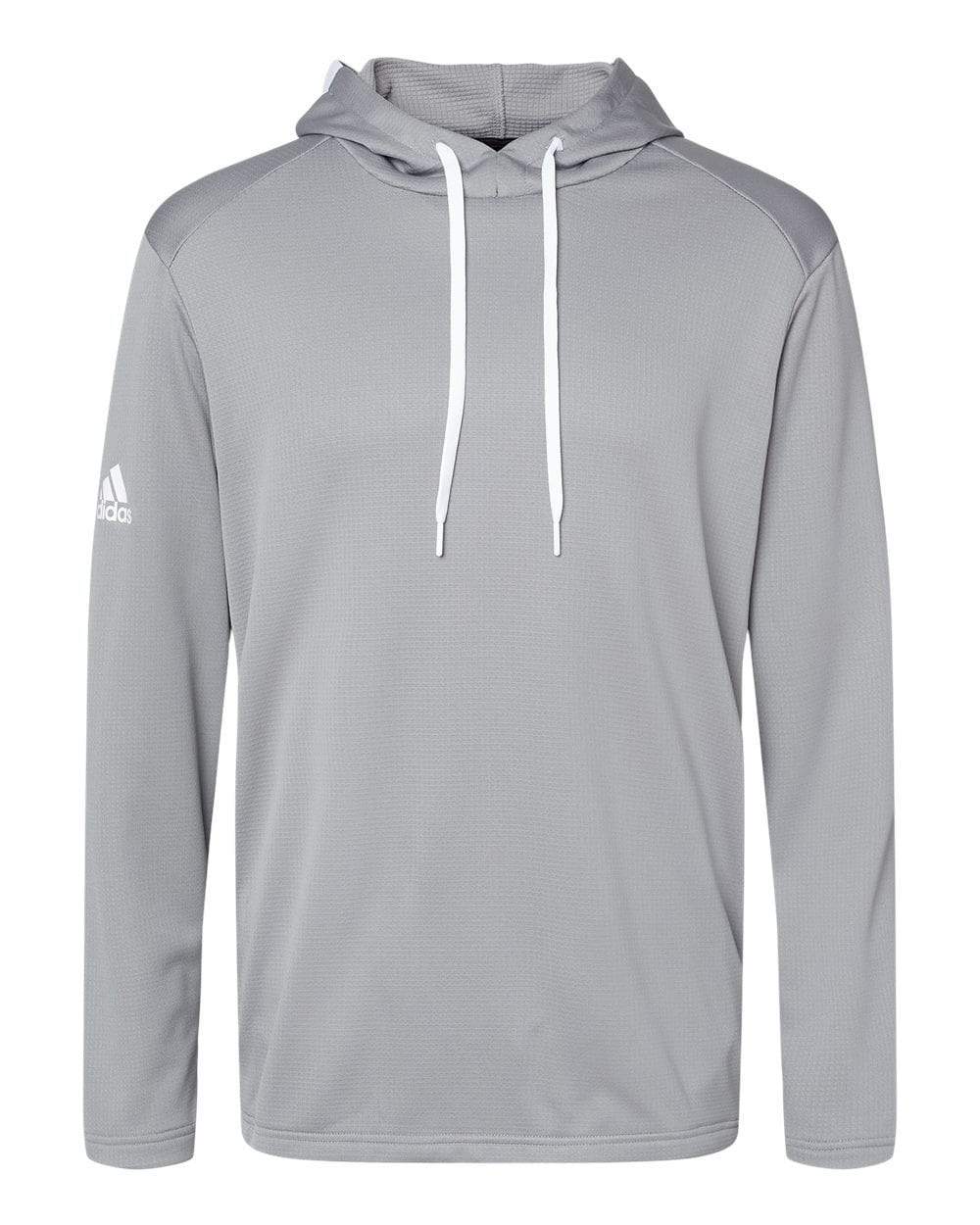 adidas Sweatshirts S / Grey Three adidas - Men's Textured Mixed Media Hooded Sweatshirt