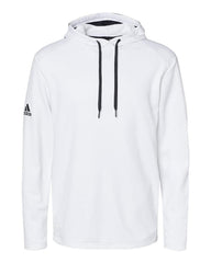 adidas Sweatshirts S / White adidas - Men's Textured Mixed Media Hooded Sweatshirt