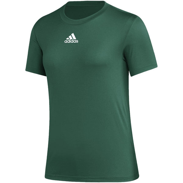 adidas T-shirts XS / Dark Green/White adidas - Women's Pregame BOS Short Sleeve Tee