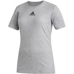 adidas T-shirts XS / Medium Grey Heather/Black adidas - Women's Pregame BOS Short Sleeve Tee