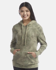 Alternative Sweatshirts XS / Olive Tonal Tie-Dye Alternative - Challenger Lightweight Eco-Washed French Terry Tie-Dye Hooded Pullover