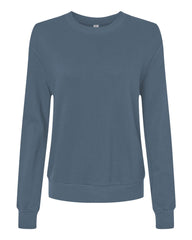 Alternative Sweatshirts XS / Washed Denim Alternative - Women’s Washed Terry Throwback Sweatshirt