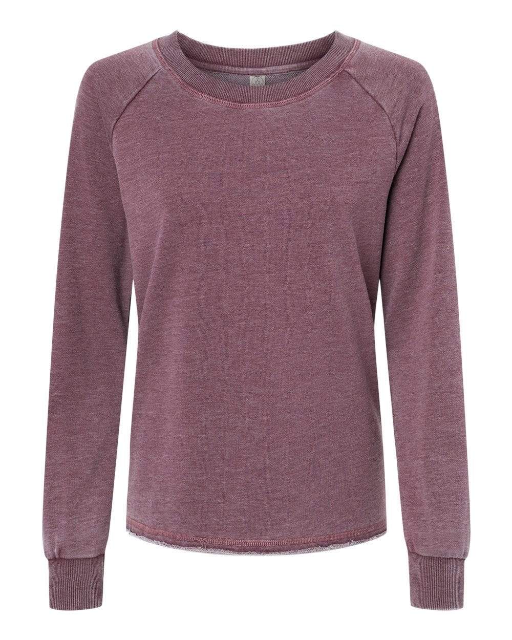 Alternative Sweatshirts XS / Wine Alternative - Women’s Lazy Day Burnout French Terry Sweatshirt