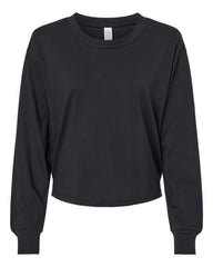 Alternative T-shirts XS / Black Alternative - Women's Cotton Jersey Long Sleeve Crop Tee