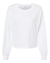 Alternative T-shirts XS / White Alternative - Women's Cotton Jersey Long Sleeve Crop Tee