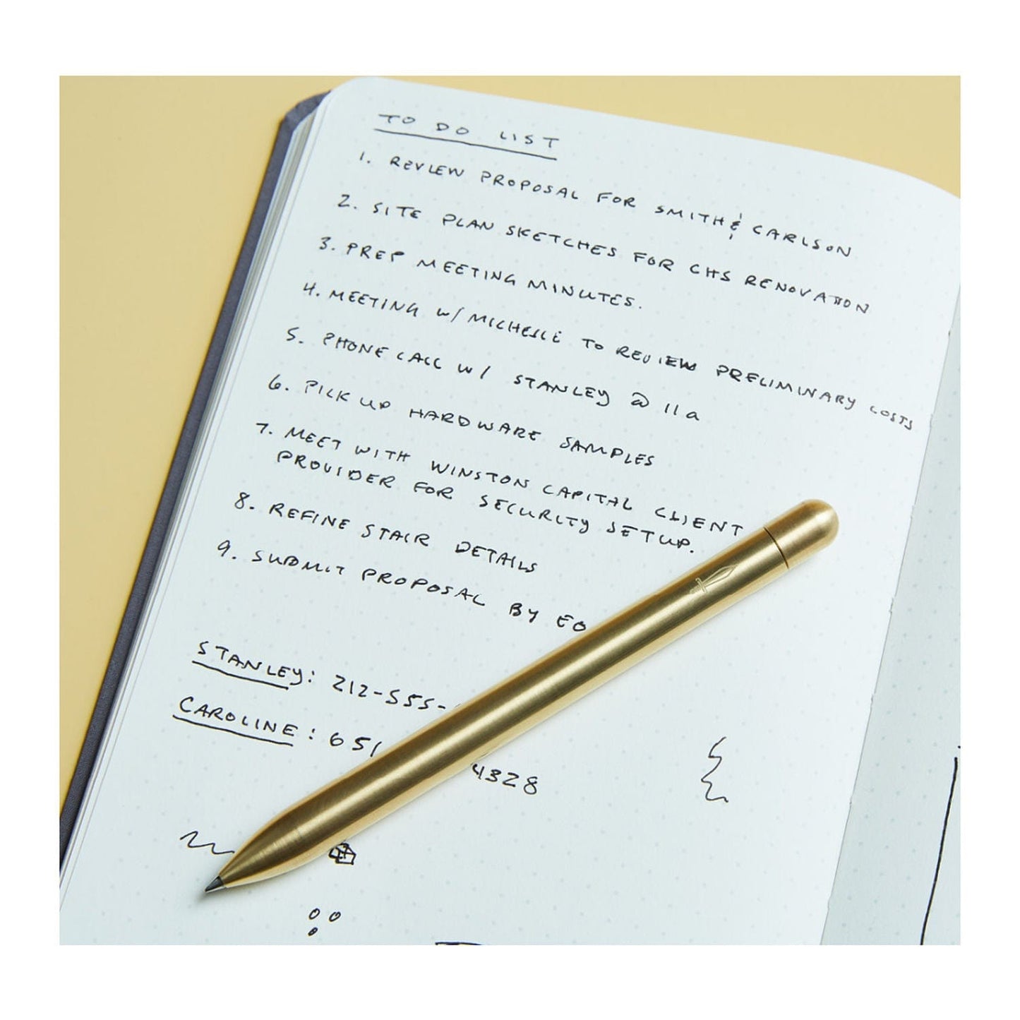 Baronfig Accessories One Size / Brass Baronfig - Squire Precious Metals Brass Pen